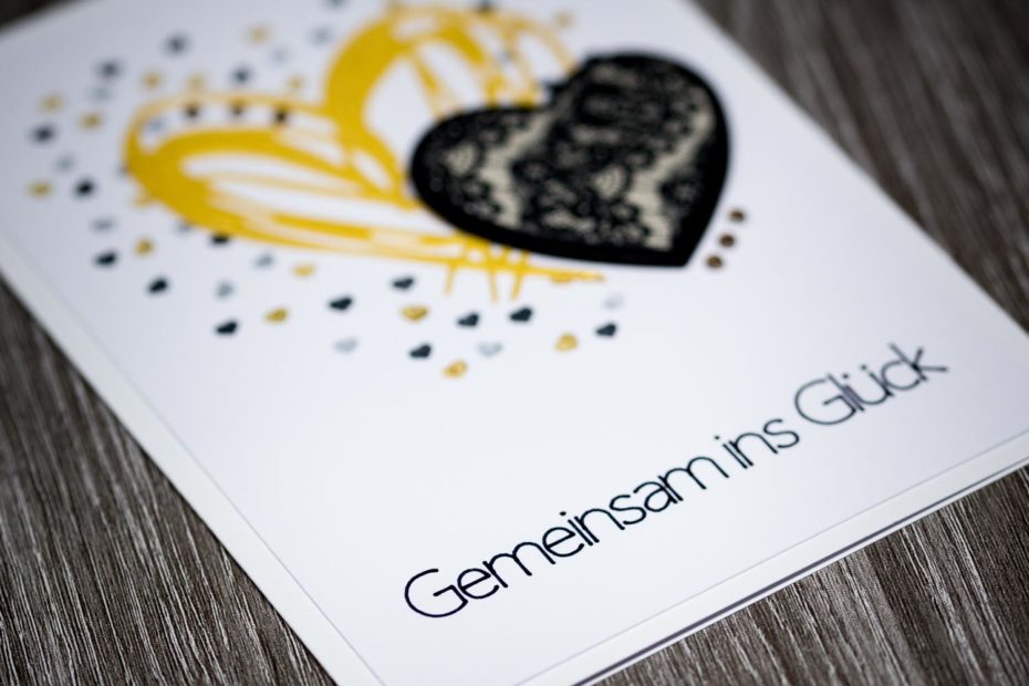 Hochzeit Glückwunsch Herzen Glück